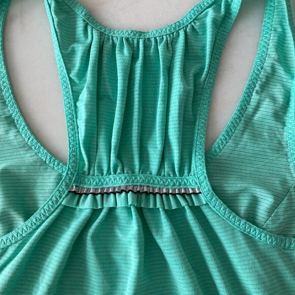 Lululemon Run Silver Bullet Sleeveless Tech tank top (Menthol) mint green silver - Picture 7 of 9